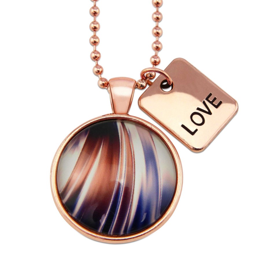 Jewellery Papa Glewy | The Strong Women Collection - Rose Gold 'Love' Necklace - Crema (10441)