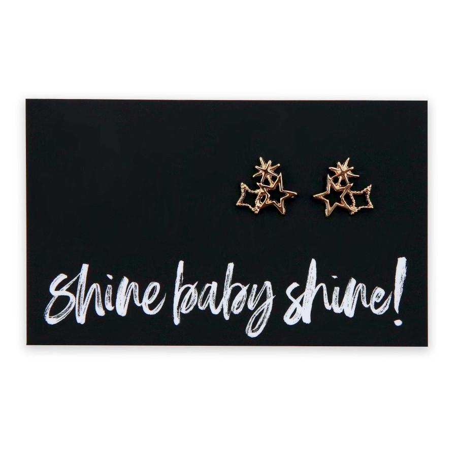 Jewellery Cute Stud Earrings | Star Cluster Earring Studs - Shine Baby Shine - Rose Gold (11464)