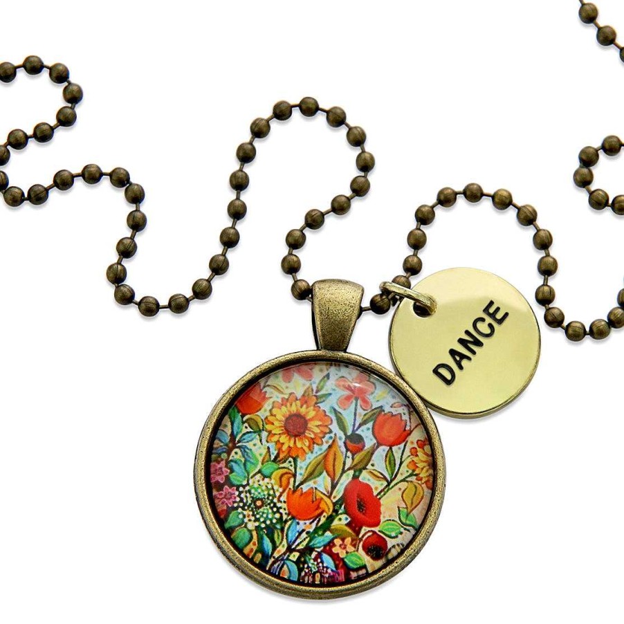 Jewellery Papa Glewy | Spring - 'Dance' Vintage Gold Necklace - Springtime Buds (10365)