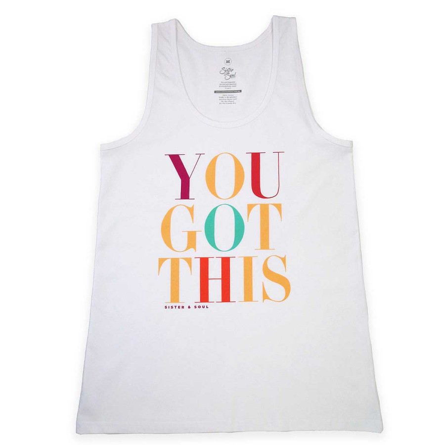 Apparel 50% Off | You Got This - White Singlet Tank