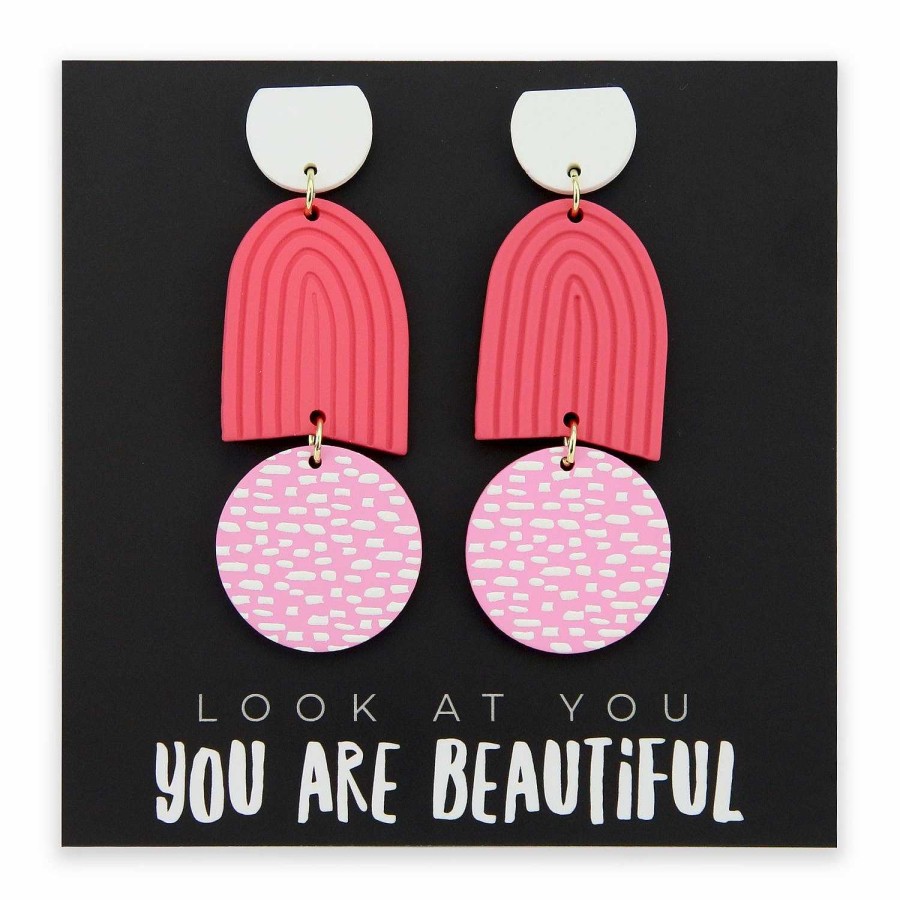 Jewellery Statement Earrings | Acrylic Dangles - 'Look At You, You Are Beautiful' - Sydney (11763)