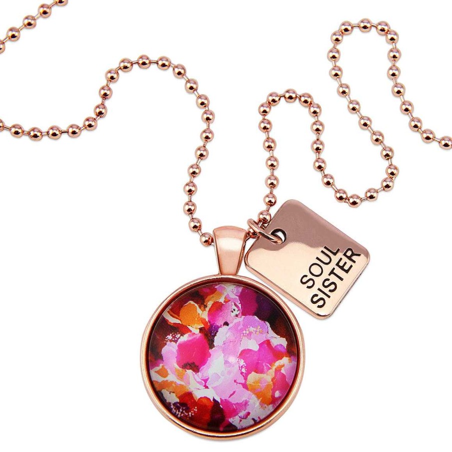 Jewellery Papa Glewy | Pink Collection - Rose Gold 'Soul Sister' Necklace - Ramona (10631)