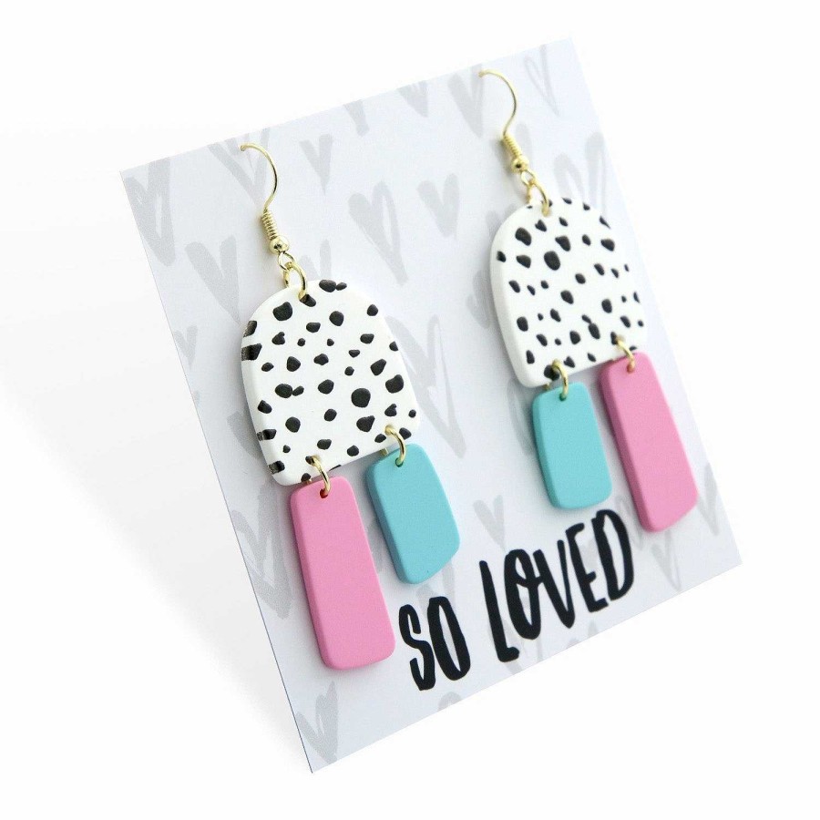 Jewellery Statement Earrings | Acrylic Dangles - 'So Loved' - Houston (12622)