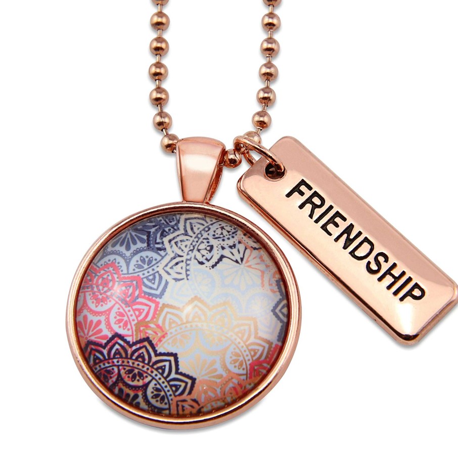 Jewellery Papa Glewy | Boho Collection - Rose Gold 'Friendship' Necklace - Maya (11223)