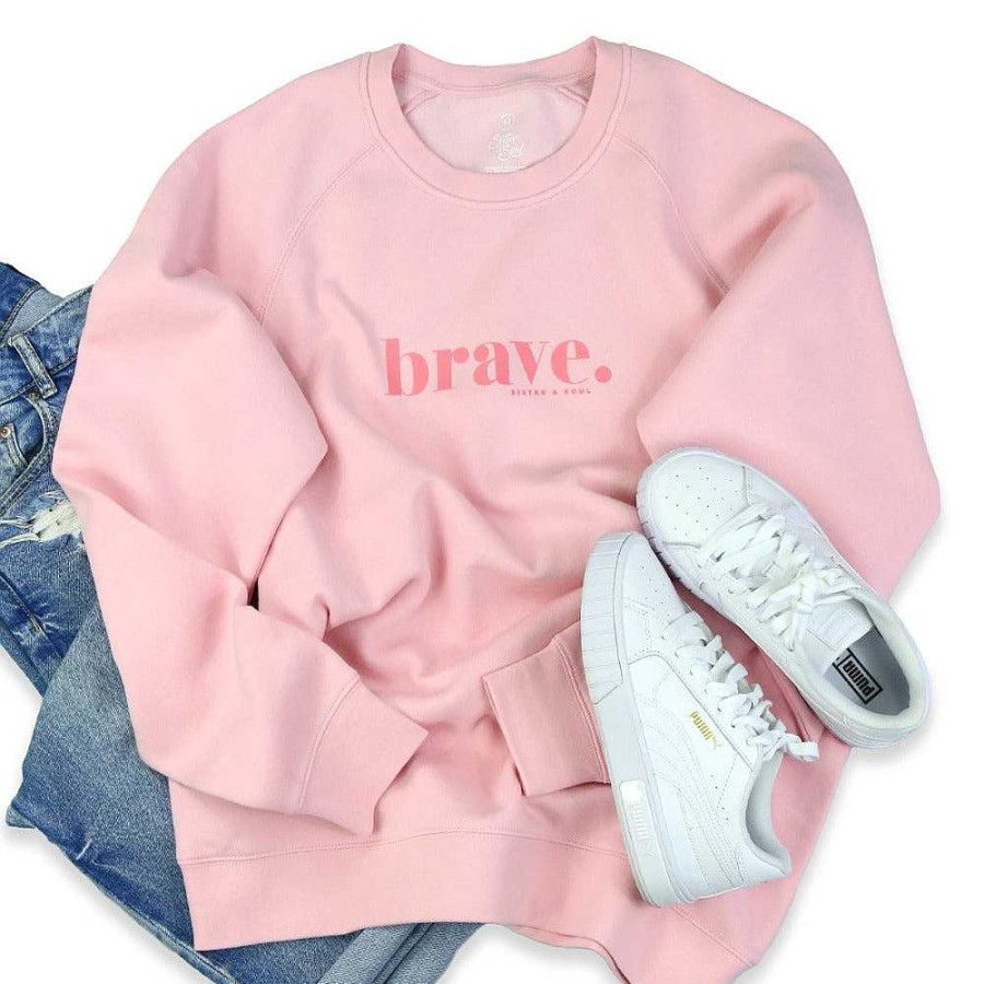 Apparel Crew Neck Jumper | Brave Crew Neck Jumper - Pink