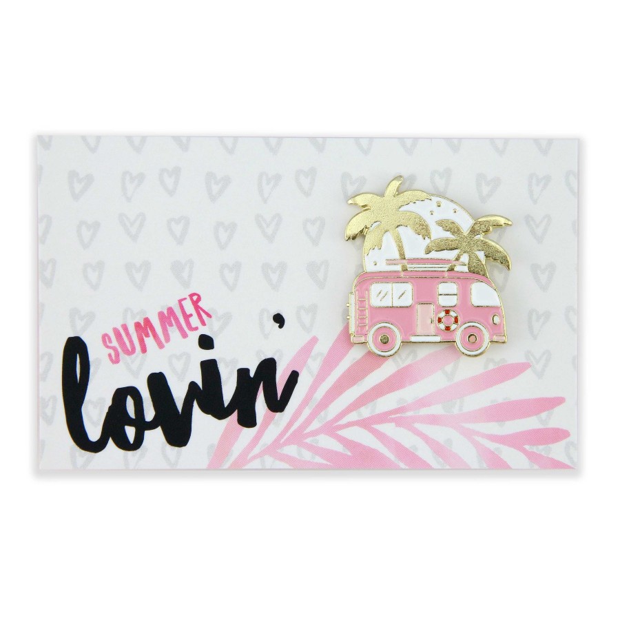 Accessories Accessories | Lovely Pins! Summer Lovin - Pink Camper Enamel Badge Pin - (10434)