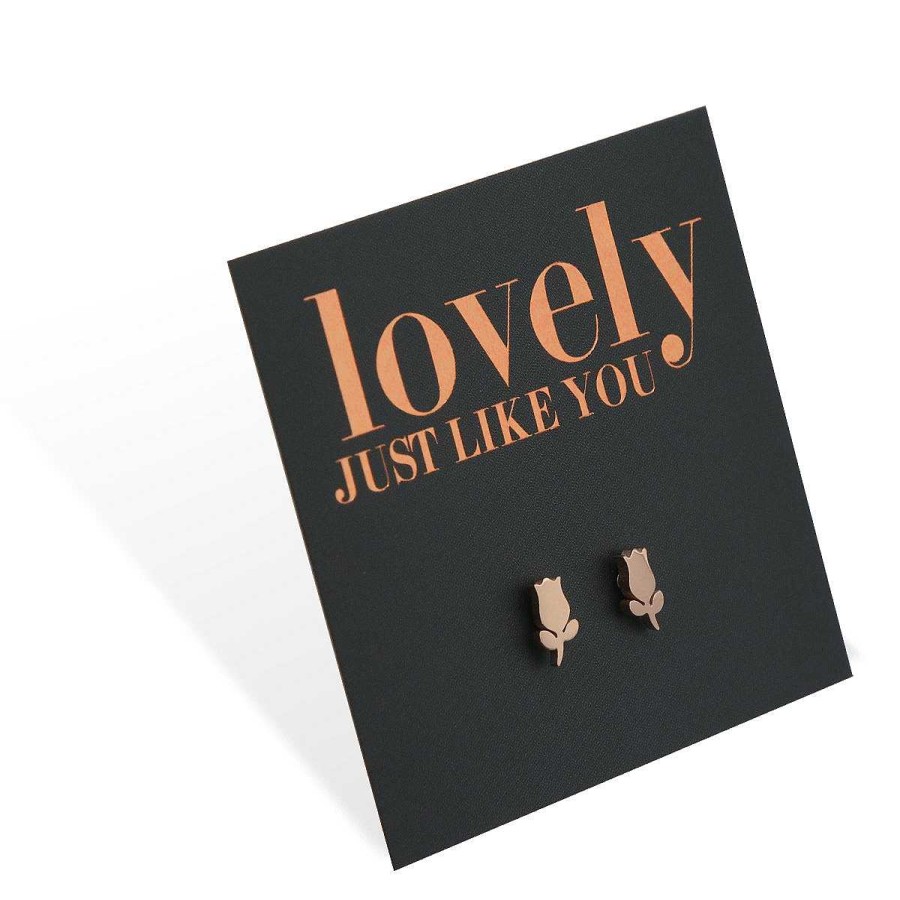 Jewellery Premium Studs | Lovely Just Like You - Stainless Steel Earring Studs - Tiny Tulips