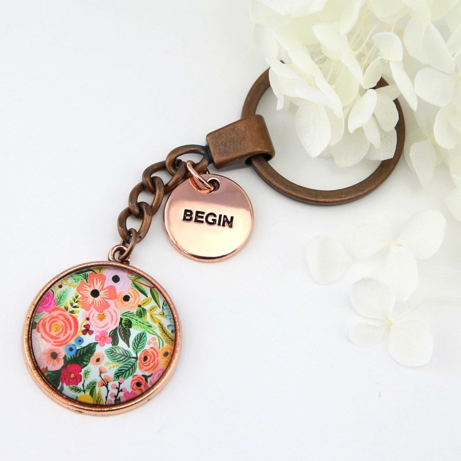 Accessories Papa Glewy | Spring - 'Begin' - Vintage Rose Gold Keyring - Amelia (10361)