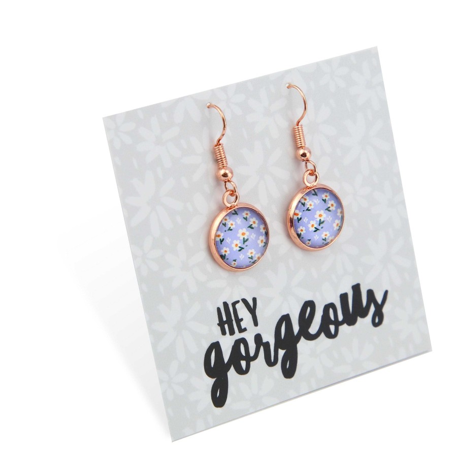 Jewellery Circle Drop Dangles | Spring - Hey Gorgeous - Rose Gold Dangles - Daisy Garden (12654)