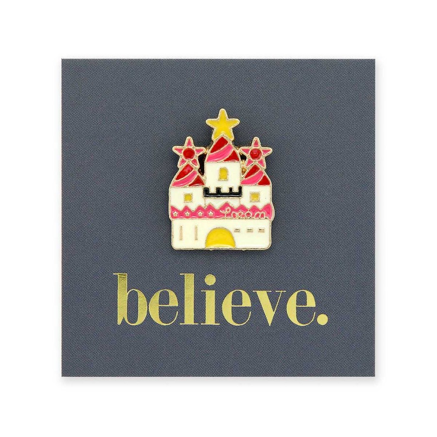 Accessories Accessories | Lovely Pins! Believe - Castle Enamel Badge Pin - (12145)