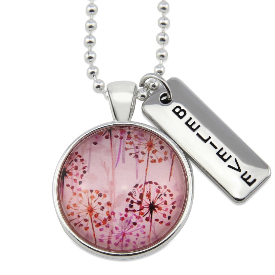 Jewellery Papa Glewy | Pink Collection - Bright Silver 'Believe' Necklace - Pink Wish (10335)