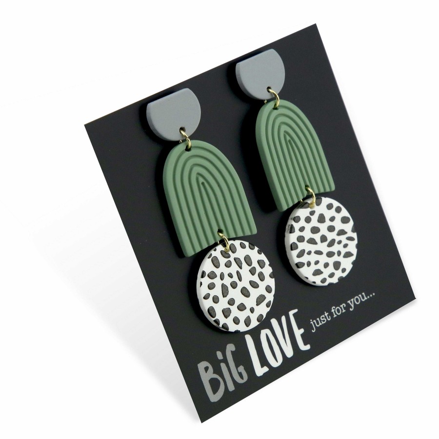 Jewellery Statement Earrings | Acrylic Dangles - 'Big Love Just For You' - Osaka (11854)