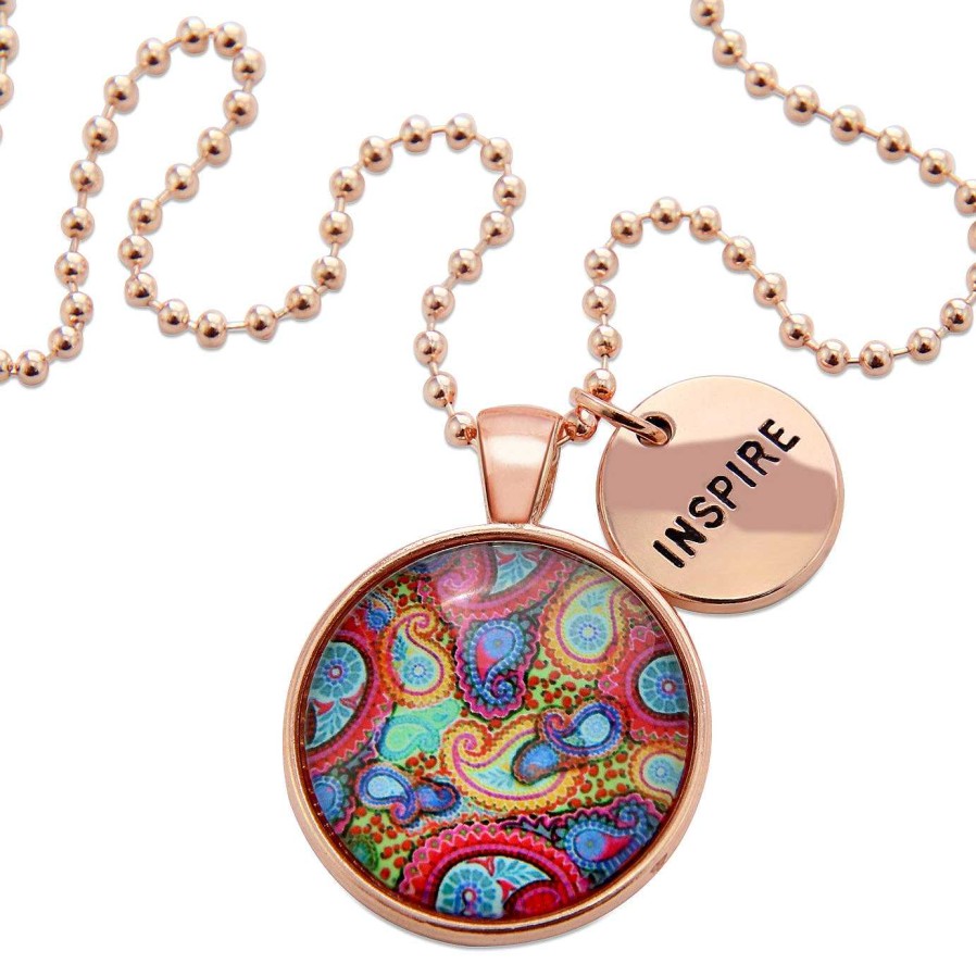 Jewellery 50% Off | Spring - 'Inspire' Rose Gold Necklace - Vivid - (10862)