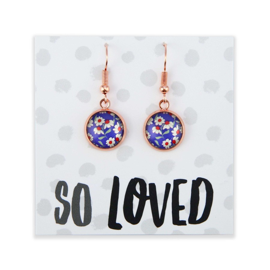 Jewellery 50% Off | Spring - So Loved - Rose Gold Dangle Earrings - Dainty (12264)