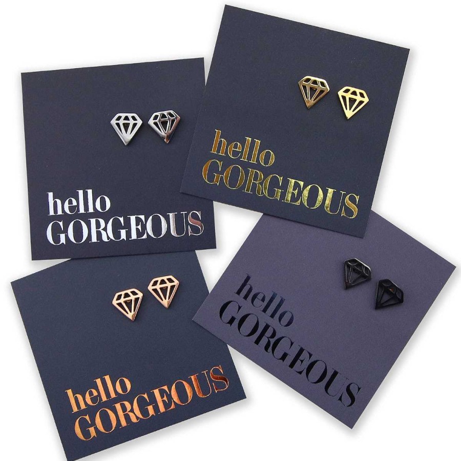 Jewellery Premium Studs | Stainless Steel Earring Studs - Hello Gorgeous - Geo Diamonds