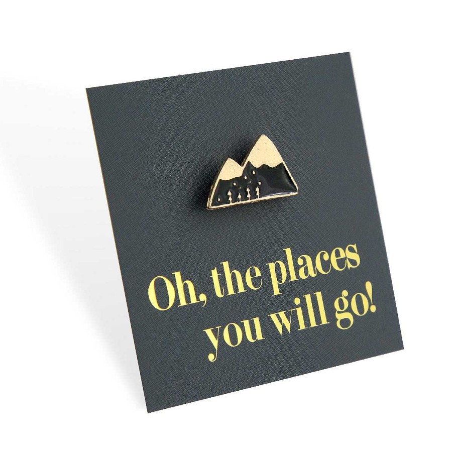 Accessories Accessories | Lovely Pins! Oh, The Places You Will Go! - Black Mountains Enamel Badge Pin - (10362)