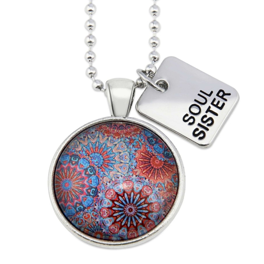 Jewellery Papa Glewy | Boho Collection- Vintage Silver 'Soul Sister' Necklace - Glaze (11011)