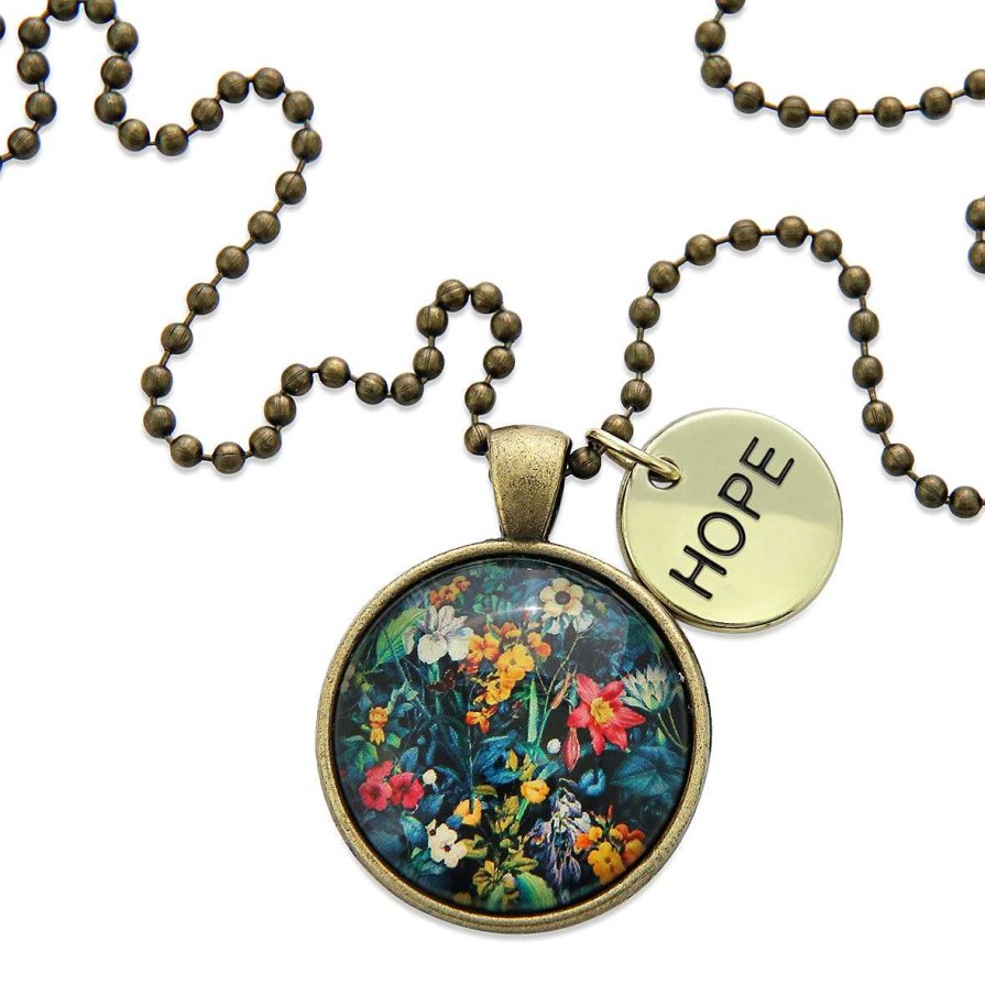 Jewellery Papa Glewy | Spring - 'Hope' Vintage Gold Necklace - Night Garden (10955)