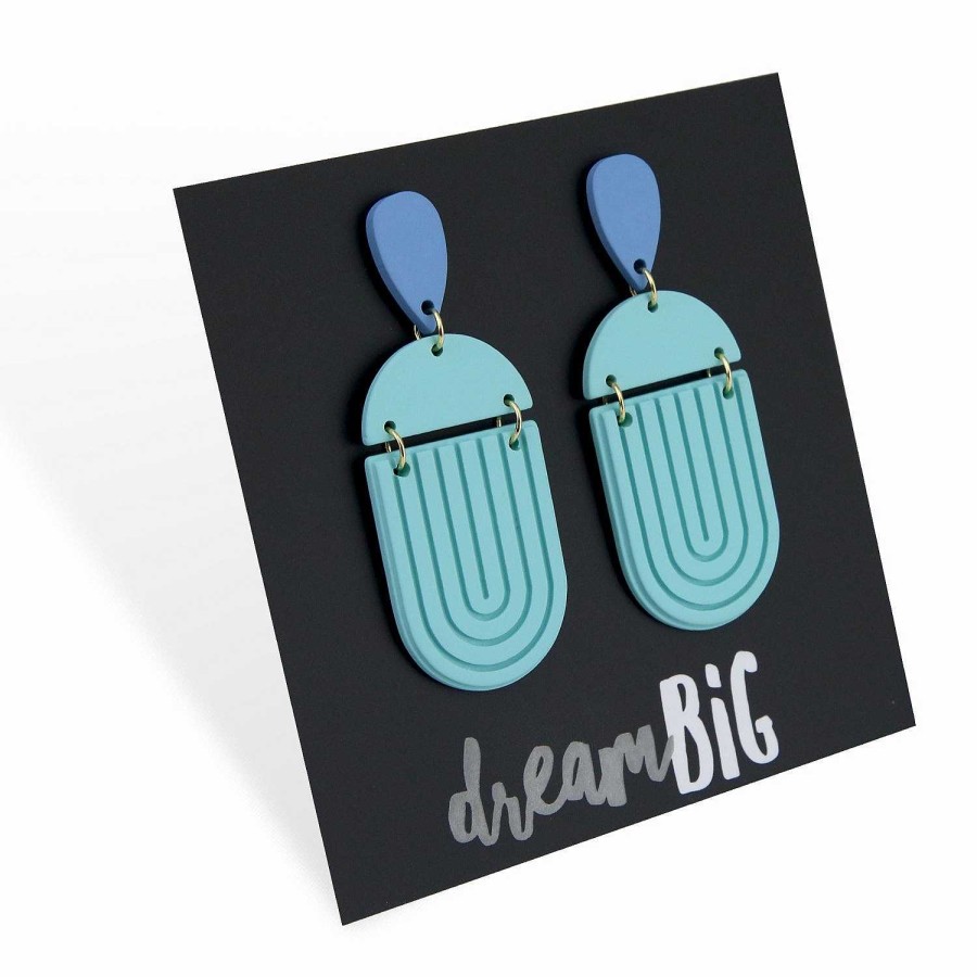 Jewellery Statement Earrings | Acrylic Dangles - 'Dream Big' - Austin (12161)