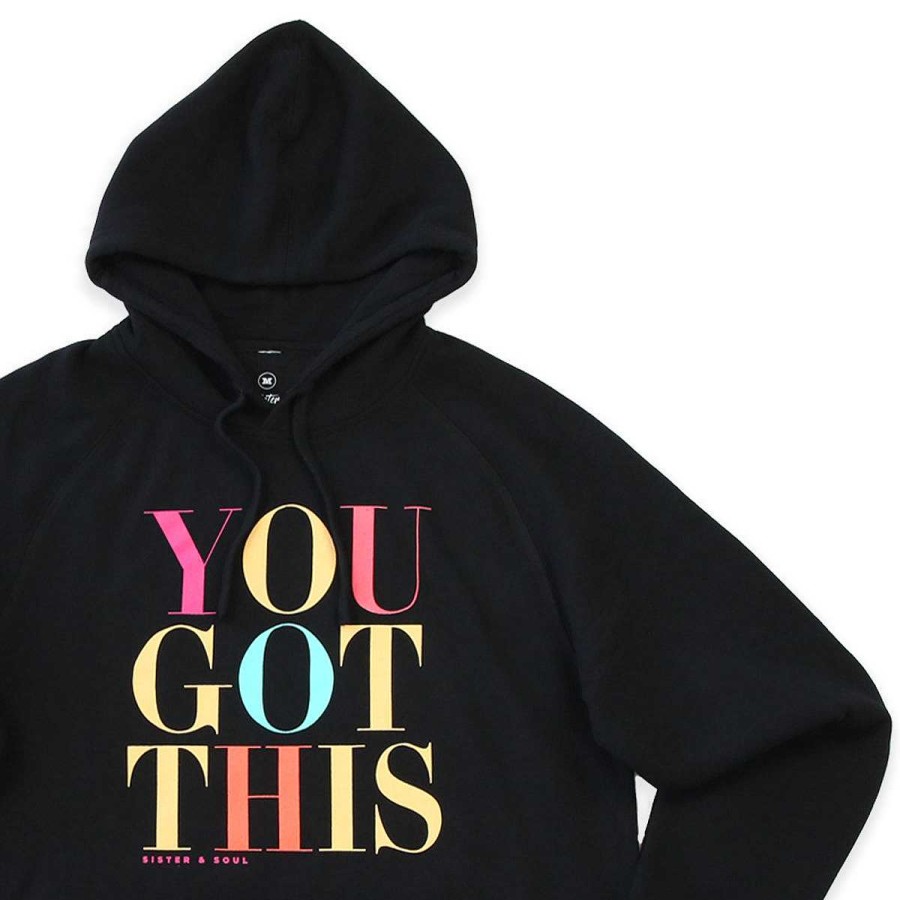 Apparel Hoodies | You Got This Hoodie - Black With Colourful Print