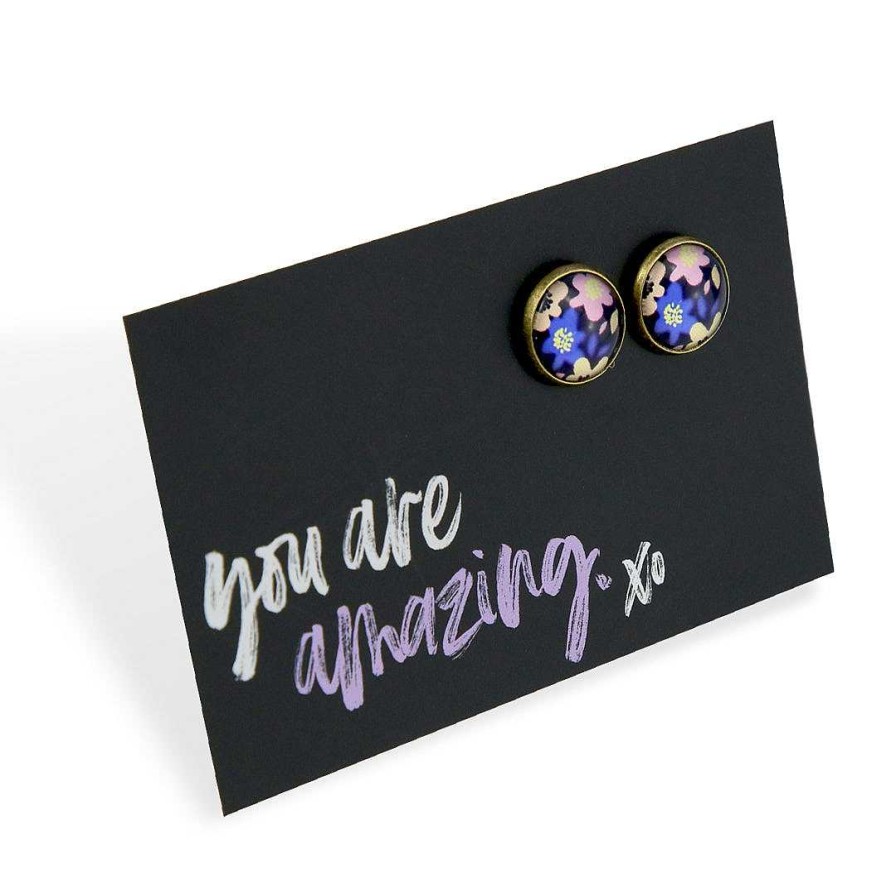 Jewellery Deluxe Stud Earrings | Spring - You Are Amazing - Vintage Gold 12Mm Circle Studs - Matilda (12223 )