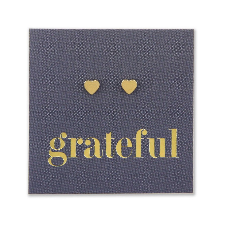 Jewellery Premium Studs | Stainless Steel Earring Studs - Grateful - Tiny Hearts