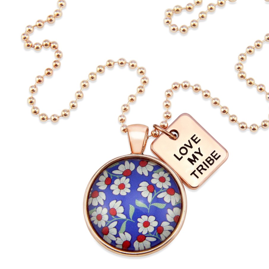 Jewellery 50% Off | Spring - 'Love My Tribe' Rose Gold Necklace - Dainty (10723)