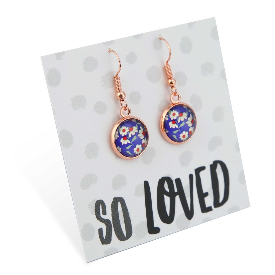 Jewellery 50% Off | Spring - So Loved - Rose Gold Dangle Earrings - Dainty (12264)