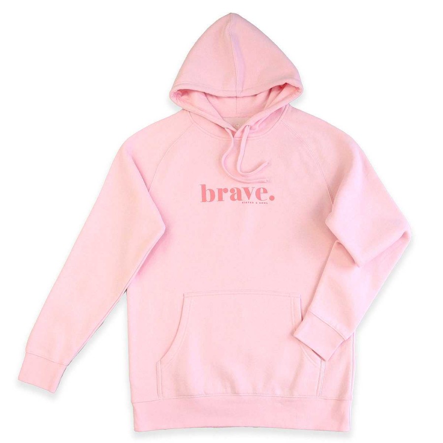 Apparel Hoodies | Brave Hoodie - Soft Pink With Pink Print