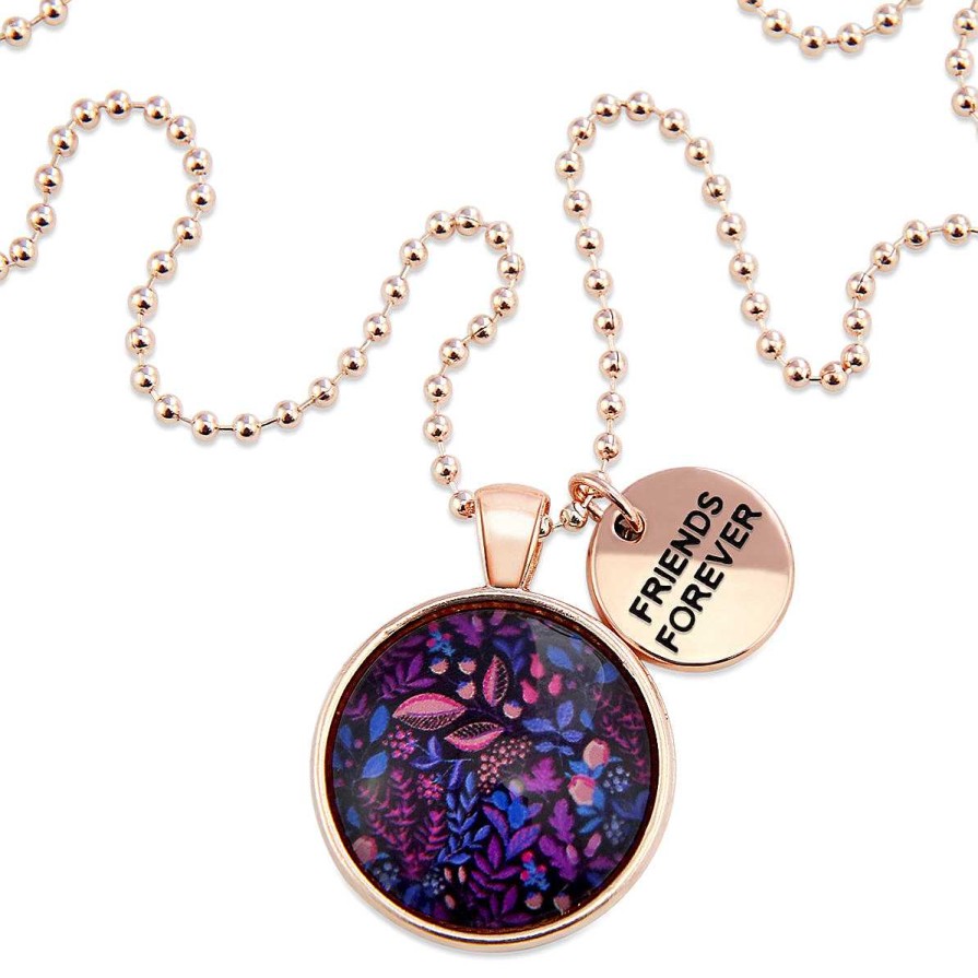 Jewellery Papa Glewy | Spring - 'Friends Forever' Rose Gold Necklace - Heather - (10624)