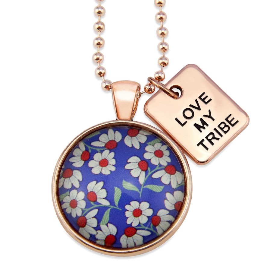 Jewellery 50% Off | Spring - 'Love My Tribe' Rose Gold Necklace - Dainty (10723)