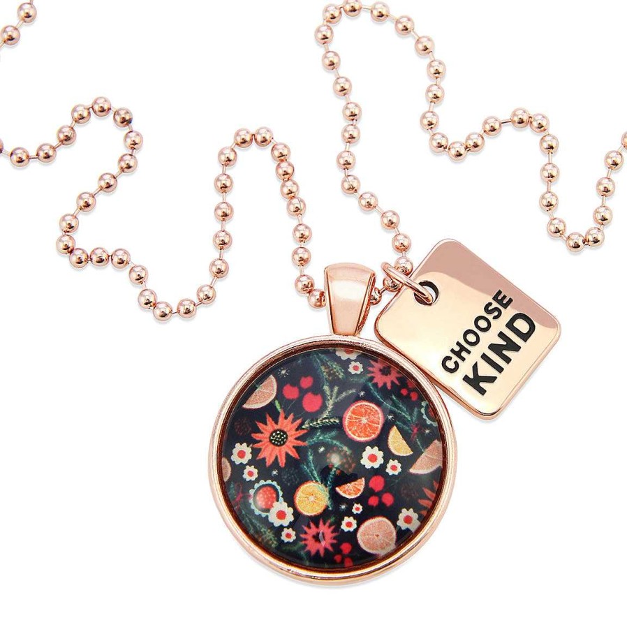 Jewellery Papa Glewy | Christmas - Rose Gold 'Choose Kind' Necklace - Christmas Spice - (10422)