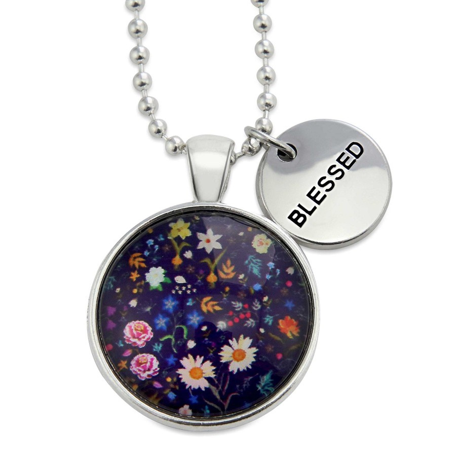 Jewellery Papa Glewy | Spring - 'Blessed' Bright Silver Necklace - Harriet (10255)