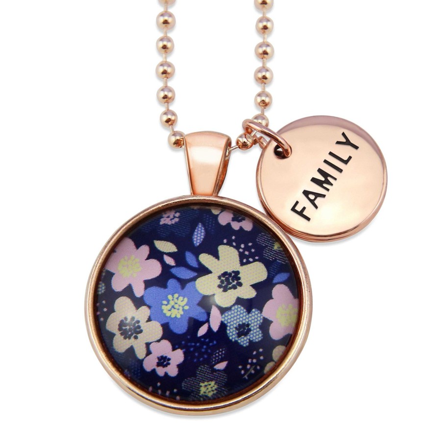 Jewellery Papa Glewy | Spring - 'Family' Rose Gold Necklace - Matilda (10155)