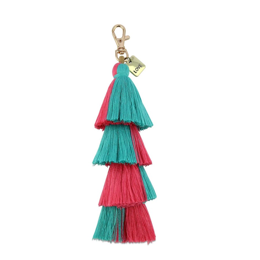 Accessories 50% Off | Deluxe Tassel Keyring / Vintage Gold Bag Accessory 'Love' - Gelato (7024-1)