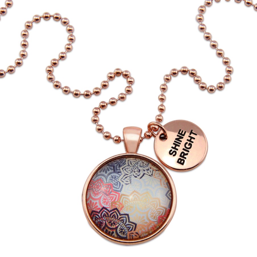 Jewellery Papa Glewy | Boho Collection - Rose Gold 'Shine Bright' Necklace - Maya (10164)