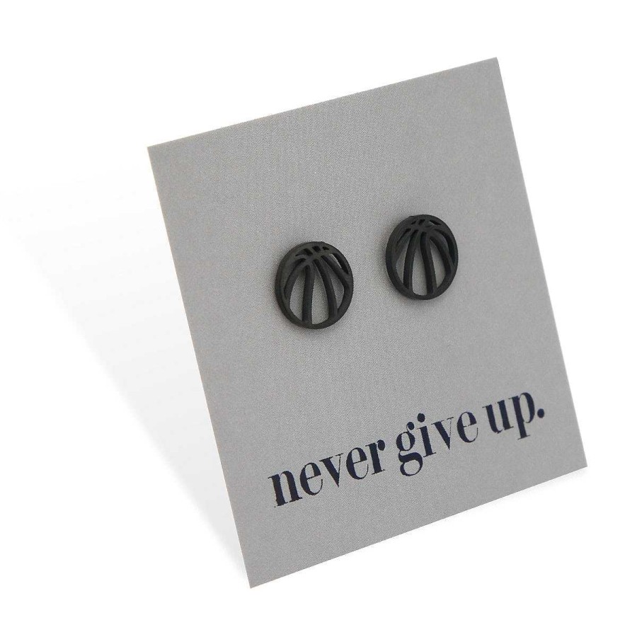 Jewellery Premium Studs | Stainless Steel Earring Studs - Never Give Up - Basketballs