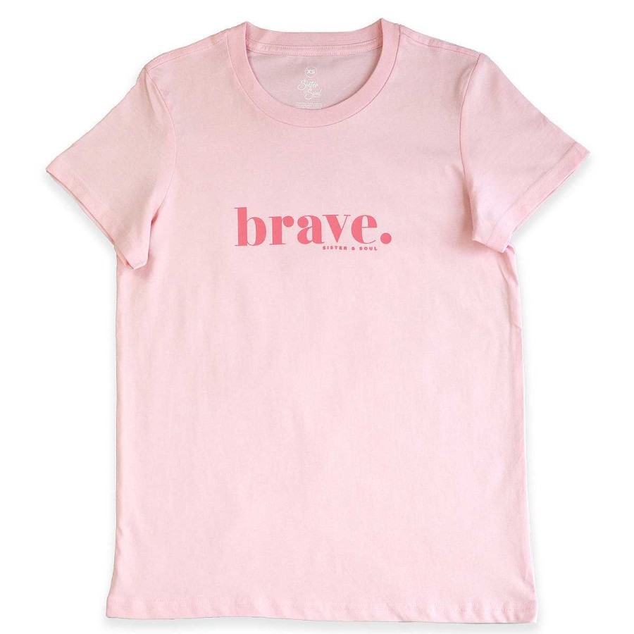 Apparel Tees Tanks & Totes | Brave - Soft Pink Boxy Tee - Pink Print