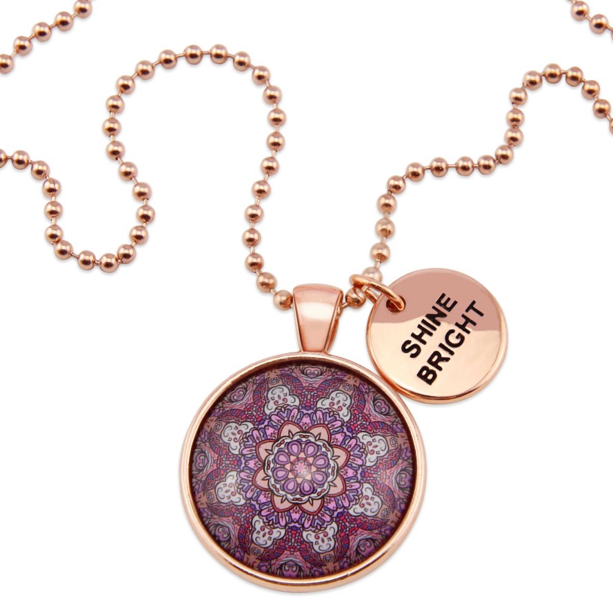 Jewellery Papa Glewy | Boho Collection - Rose Gold 'Shine Bright' Necklace - Daybreak (10123-A)