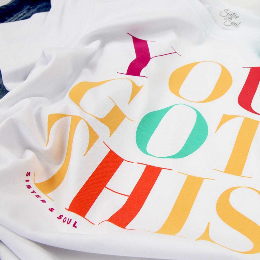 Apparel Tees Tanks & Totes | You Got This - Boxy Tee - White With Colourful Print