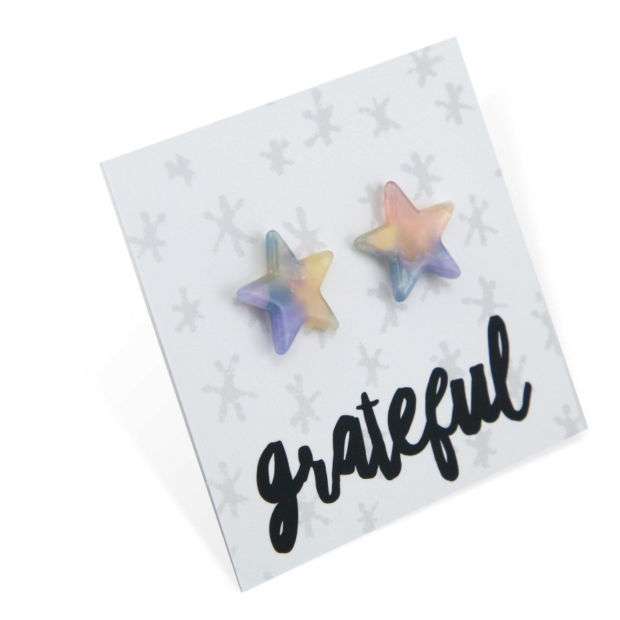 Jewellery Statement Earrings | Grateful - Resin Star Studs - Florian (11513)