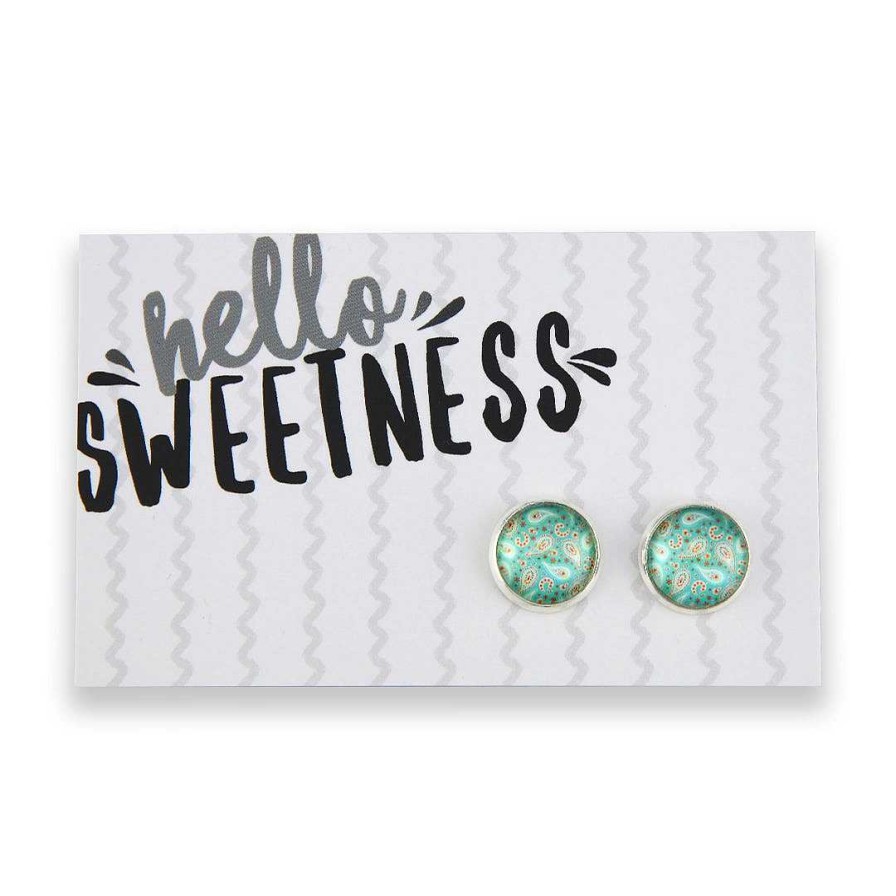 Jewellery Deluxe Stud Earrings | Boho Collection - Hello Sweetness - Bright Silver Surround Circle Studs - Tranquil (8905-R)