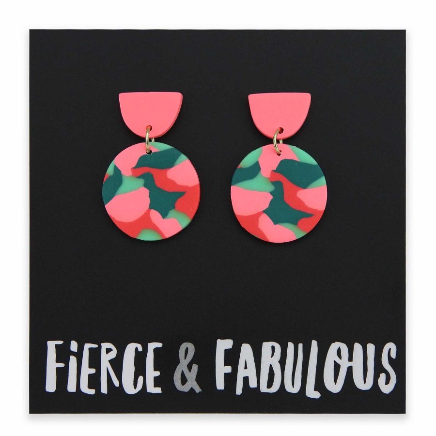 Jewellery Statement Earrings | Acrylic Dangles - 'Fierce & Fabulous' - Brooklyn (12121)