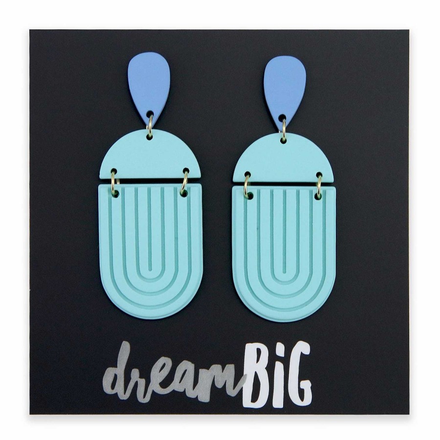 Jewellery Statement Earrings | Acrylic Dangles - 'Dream Big' - Austin (12161)