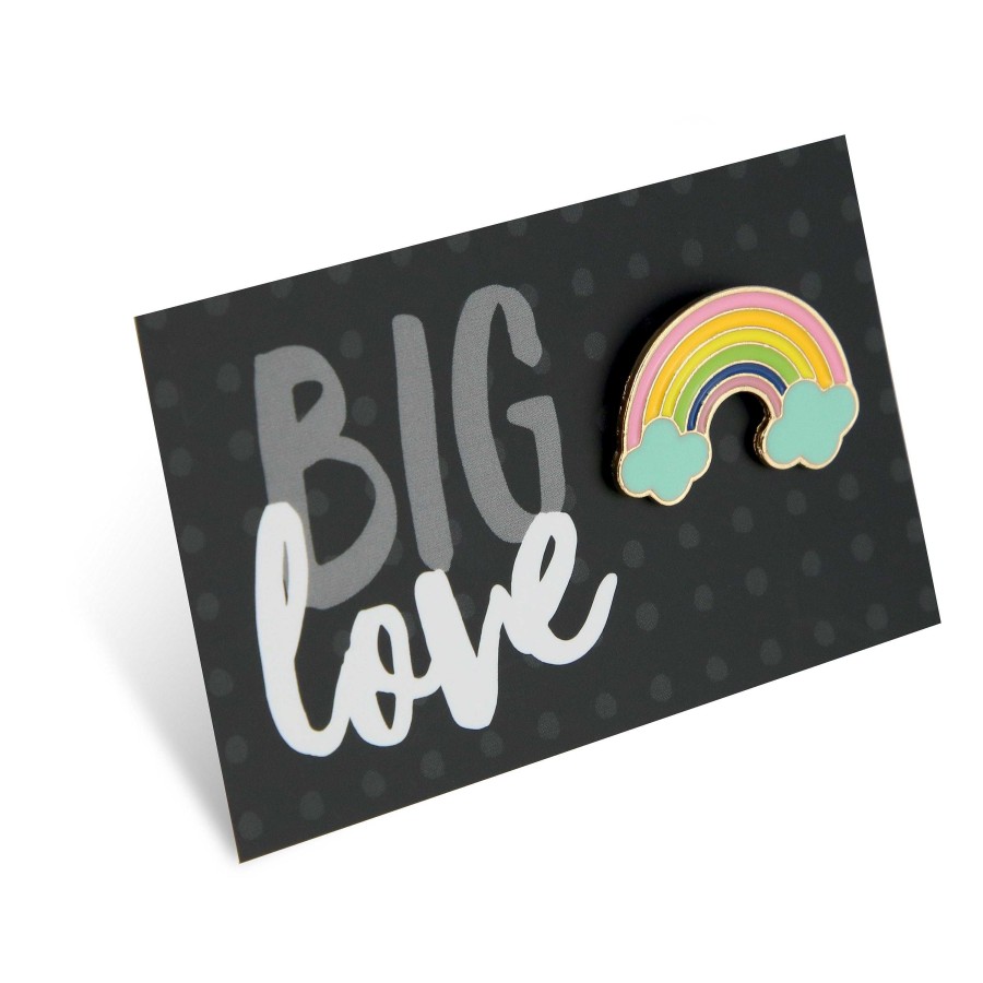 Accessories Accessories | Lovely Pins! Big Love - Rainbow Enamel Badge Pin - (10122)