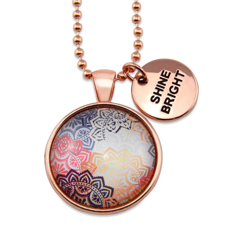 Jewellery Papa Glewy | Boho Collection - Rose Gold 'Shine Bright' Necklace - Maya (10164)