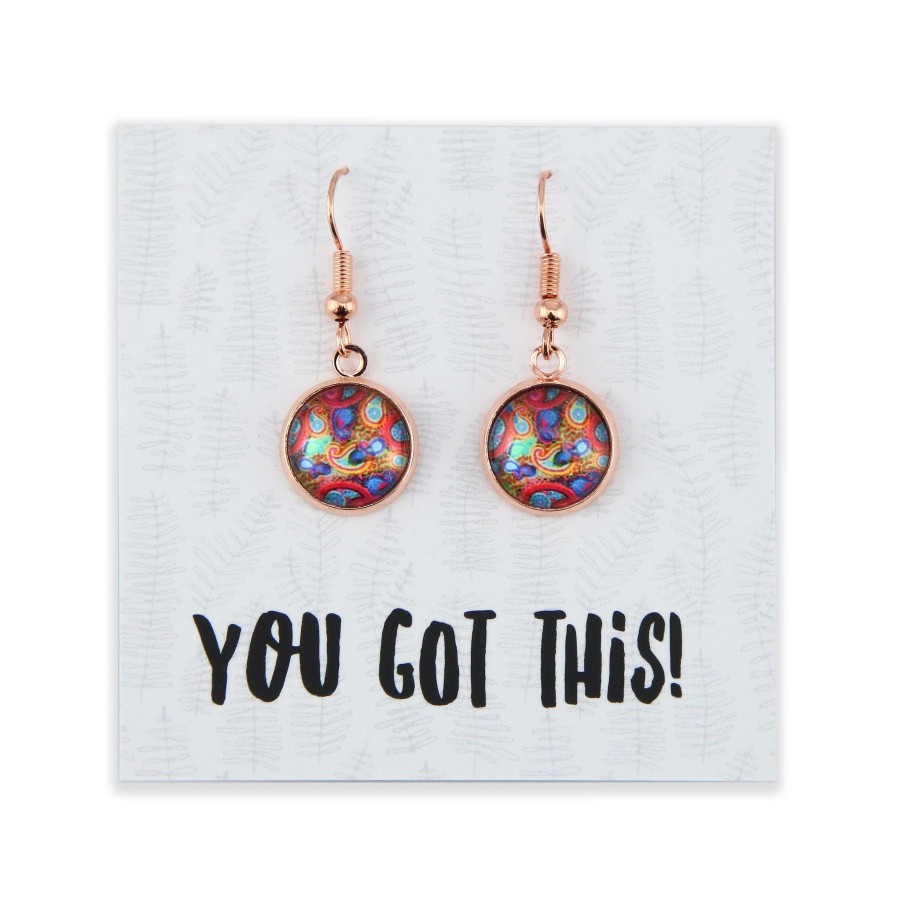 Jewellery 50% Off | Spring - You Got This - Rose Gold Dangle Earrings - Vivid (9611)