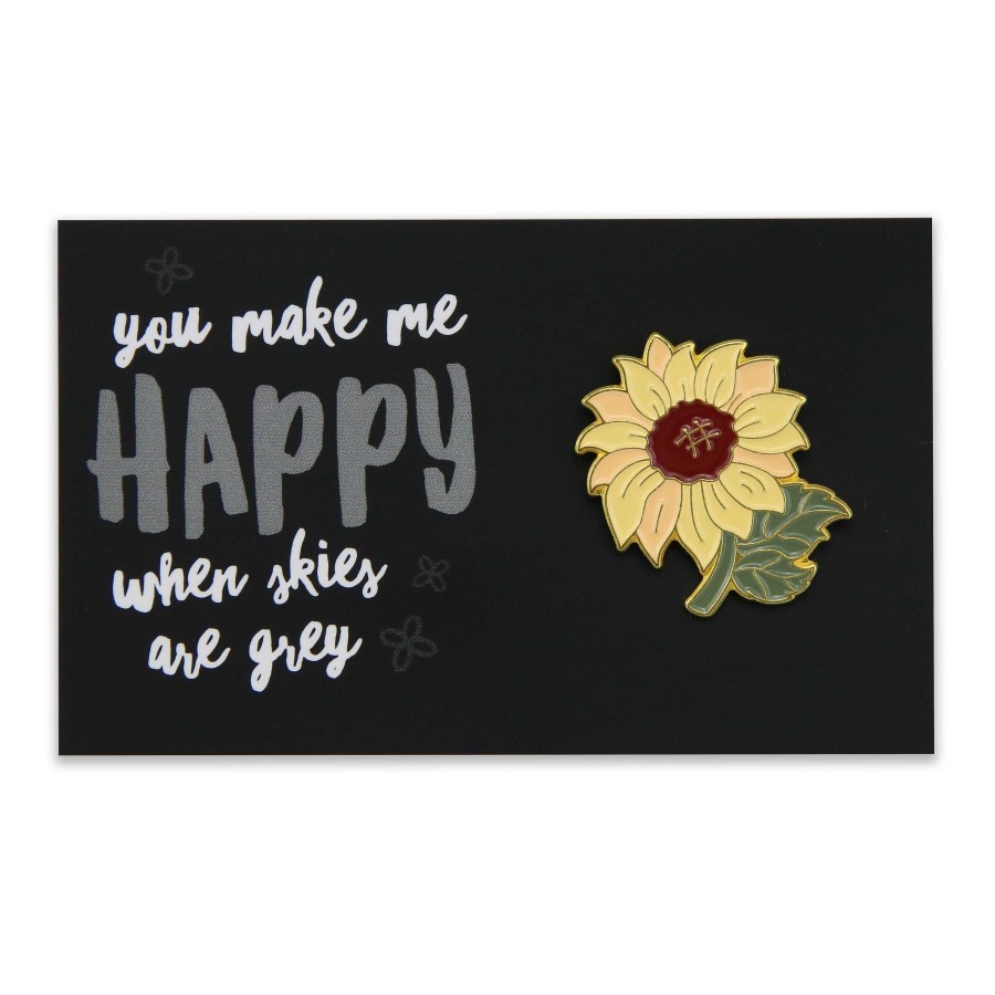 Accessories Accessories | Lovely Pins! You Make Me Happy - Sunflower Enamel Badge Pin - (9307)