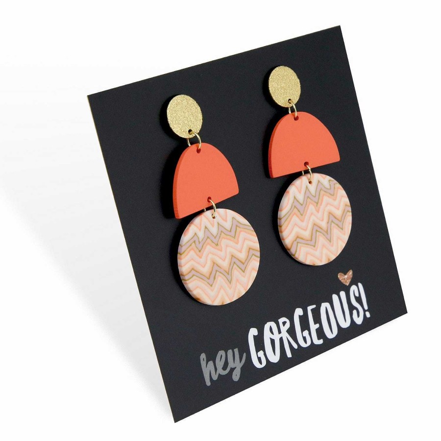 Jewellery Statement Earrings | Acrylic & Polymer Dangles - 'Hey Gorgeous' - Chicago (11434)