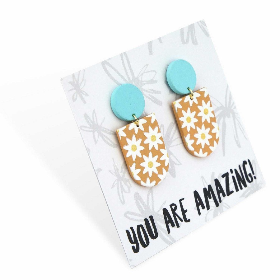 Jewellery Statement Earrings | Acrylic Dangles - You Are Amazing - Barcelona (2212-F)